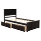 Platform Storage Bed  2 drawers with wheels  Twin Size Frame  Espresso