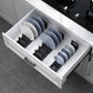 Space Aluminum Draining Dish Rack Cutlery Rack Drawer Dish Rack Nail Free Kitchen Supplies Storage Rack