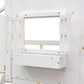 Twin over Twin House Bunk Bed with Roof , Window, Window Box, Door , with Safety Guardrails and Ladder,White