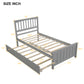 Twin size Platform Bed with Trundle Gray