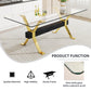 Dining table Modern tempered glass dining table Large modern office desk