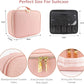 Large capacity LED mirror makeup bag, multifunctional DIY partition storage box, portable waterproof makeup case for women