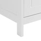 Bathroom Storage Cabinet, Cabinet with Two Doors and Drawers, Adjustable Shelf, MDF Board, White