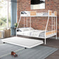 Metal Twin over Full Bunk Bed with Trundle