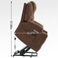 Okin motor Up to 350 LBS Chenille Power Lift Recliner Chair Brown