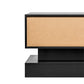 51.18inch Black morden TV Stand with LED Lights high glossy front TV Cabinet color:BLACK