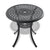 30.71-inch Cast Aluminum Patio Dining Table With Black Frame and Umbrella Hole