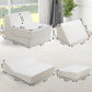 Folding Sofa Bed Couch Unfold for comfortable nap Modular Play Couch for Living Room The office Room Playroom White color