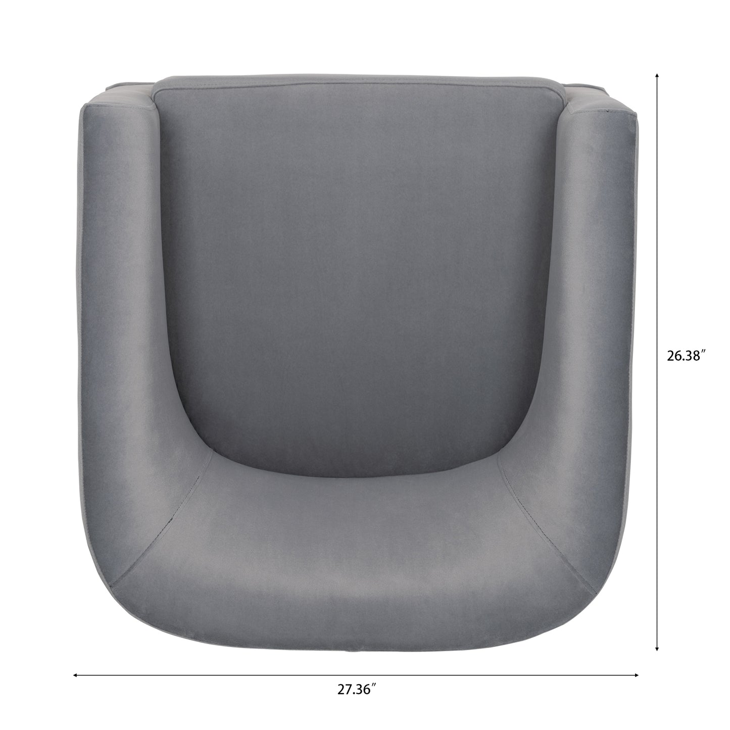 Wide Swivel Chair Gray