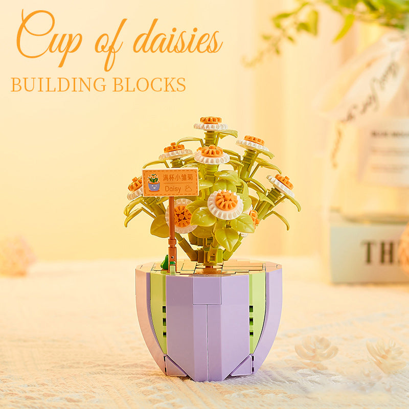 Succulent Blocks Assembled Plants Simulation Bouquet Potted Children's Toys Creative Ornaments Model