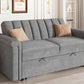 U_STYLE Convertible Soft Cushion Sofa Pull Bed ,for Two People to Sit On