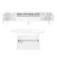 Two sets of ON-TRANS cream style TV stands and coffee tables, suitable for TVs under 80 inches, white