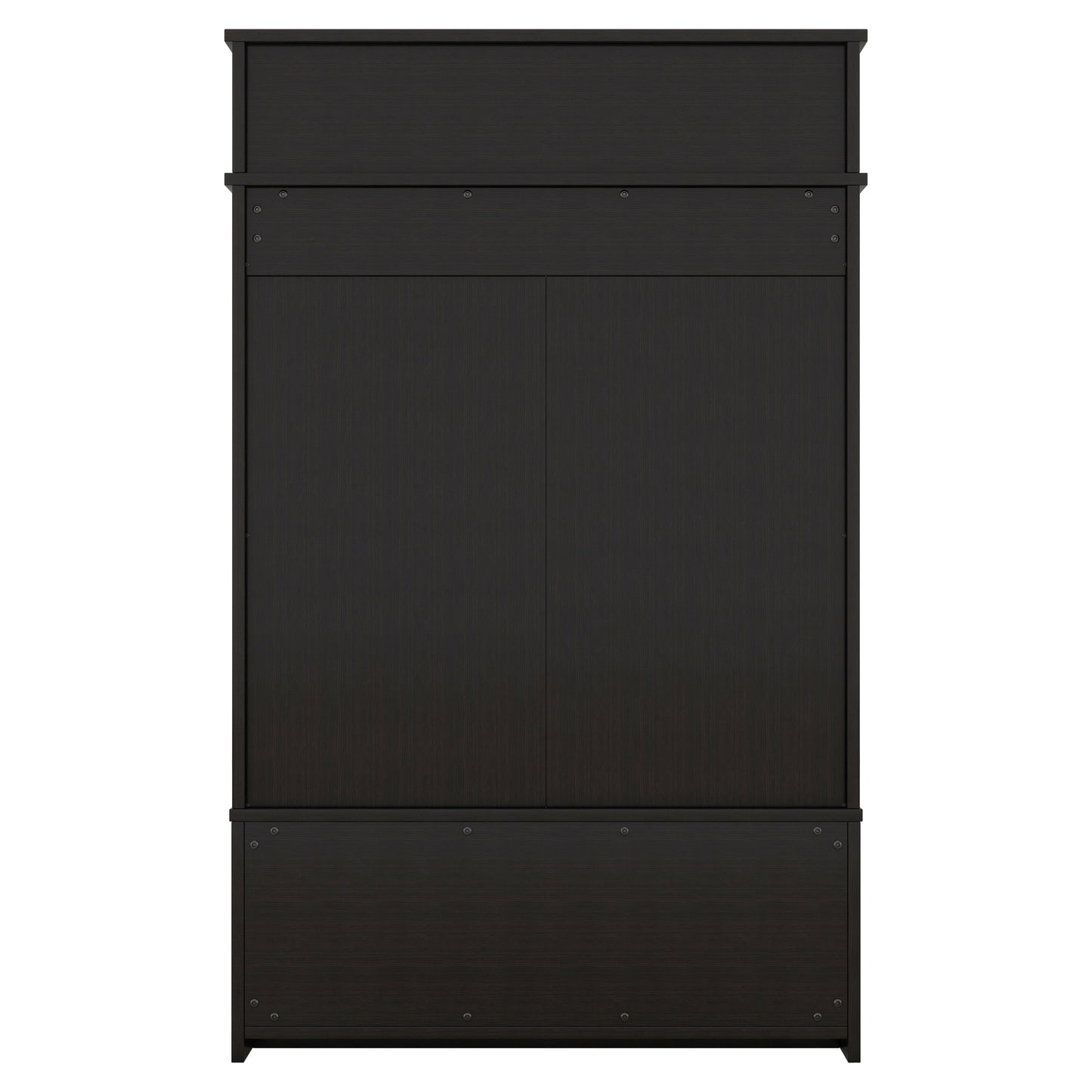 Hall Tree with Roof Rack and Storage Platform, Corridor Shoe Cabinet with Sliding Door and 5 Hooks, Black