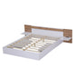 Queen Size Platform Bed with Headboard, Drawers, Shelves, USB Ports and Sockets  White