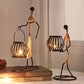 Wrought Iron Candle Holder, European Style Decorative Piece for Dining Tables and Home Ambiance