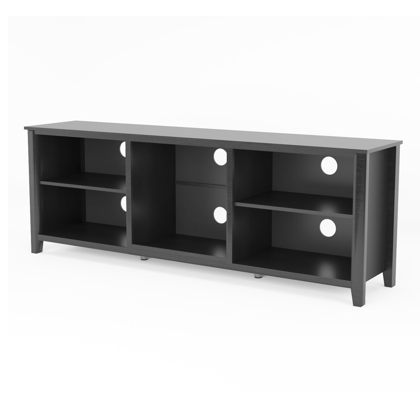 TV Stand Storage Media Console Entertainment Center Tradition Black