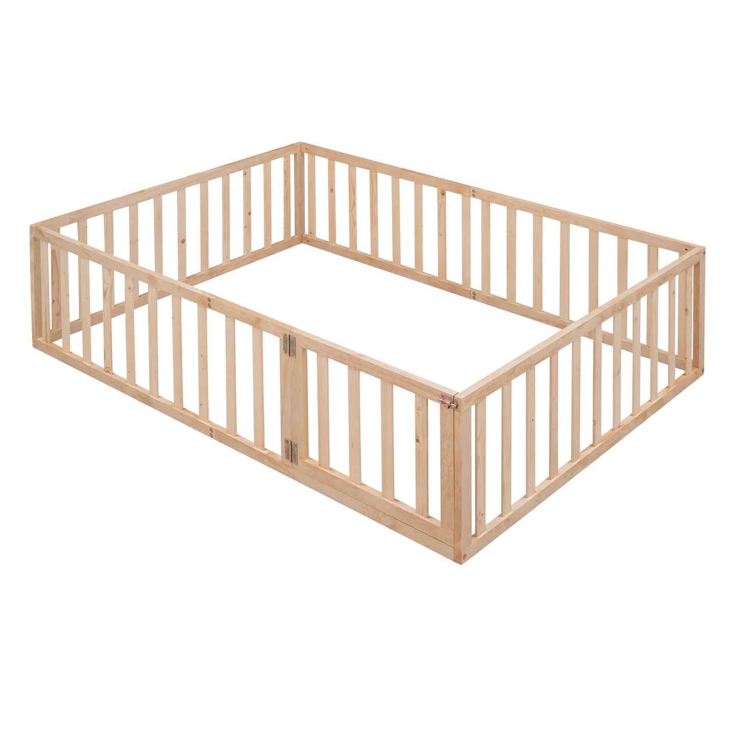 Full Size Wood Daybed Frame with Fence Natural(OLD SKU:WF289662AAM)