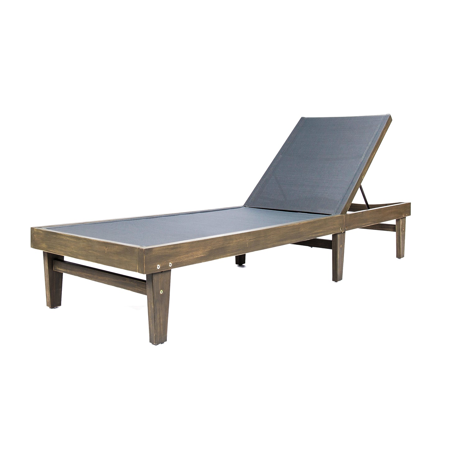 Summerland Chaise Lounge in Dark Grey Mesh, Comfortable and Stylish for Indoor and Outdoor Use