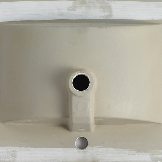 30 Inch Bathroom Ceramic Sink Basin, White