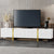 Luxury Fluted TV Stand for TVs Up to 80'', Modern Entertainment Center with Storage Cabinets & Drawer White