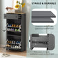 ONTREND functional with 2 flipped drawers, top shoe cabinet with adjustable panel, independent shoe rack, gray