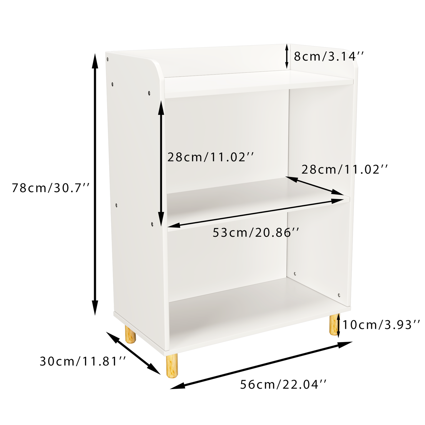 Kids 3-Tier Bookcase  Children's Book Display Bookshelf Toy Storage Cabinet Organizer for Children's Room