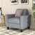 Living Room Furniture Armrest Single Sofa (Gray)