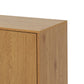 Side Panel Buffet Cabinet with 3 Drawers and 2 Doors, Natural Wood Finish for Kitchens and Dining Rooms