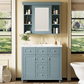 36" Modern Mirror Cabinet with Adjustable Shelves, 2 Soft-Closing Doors, and 6 Drawer Organizers