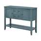 REXM Cambridge Series Retro Console Desk with 4 Small Drawers and Bottom Shelf, Spacious Storage Design