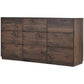 Mid-Century Modern 9-Drawer Dresser, Dark Brown Finish for Stylish Bedrooms