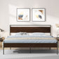 Ceres Metal Bed Black with Walnut wood Headboard&Footboard King