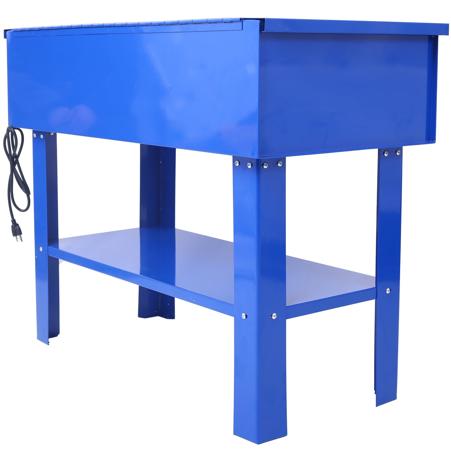 40 Gallon Parts Washer 24 Gallon Solvent Capacity 5 Gallon Per Minute Max Pump Output Heavy Duty Steel Powder Coated blue