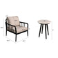 3-Piece Outdoor Aluminum Patio Furniture Chaise Lounge Set with Adjustable Backrest and End Table