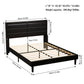 Stylish Queen Size PU Leather Upholstered Bed Frame Platform Bed Black