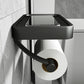 No Hole Paper Towel Holder Paper Towel Box Space Aluminum Bathroom Toilet Put Cell Phone Roll Paper Holder Wall Mounted Rack