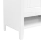 Bathroom Vanity with Sink Multi-functional Bathroom Cabinet with Doors and Drawers Solid Frame and MDF Board, White