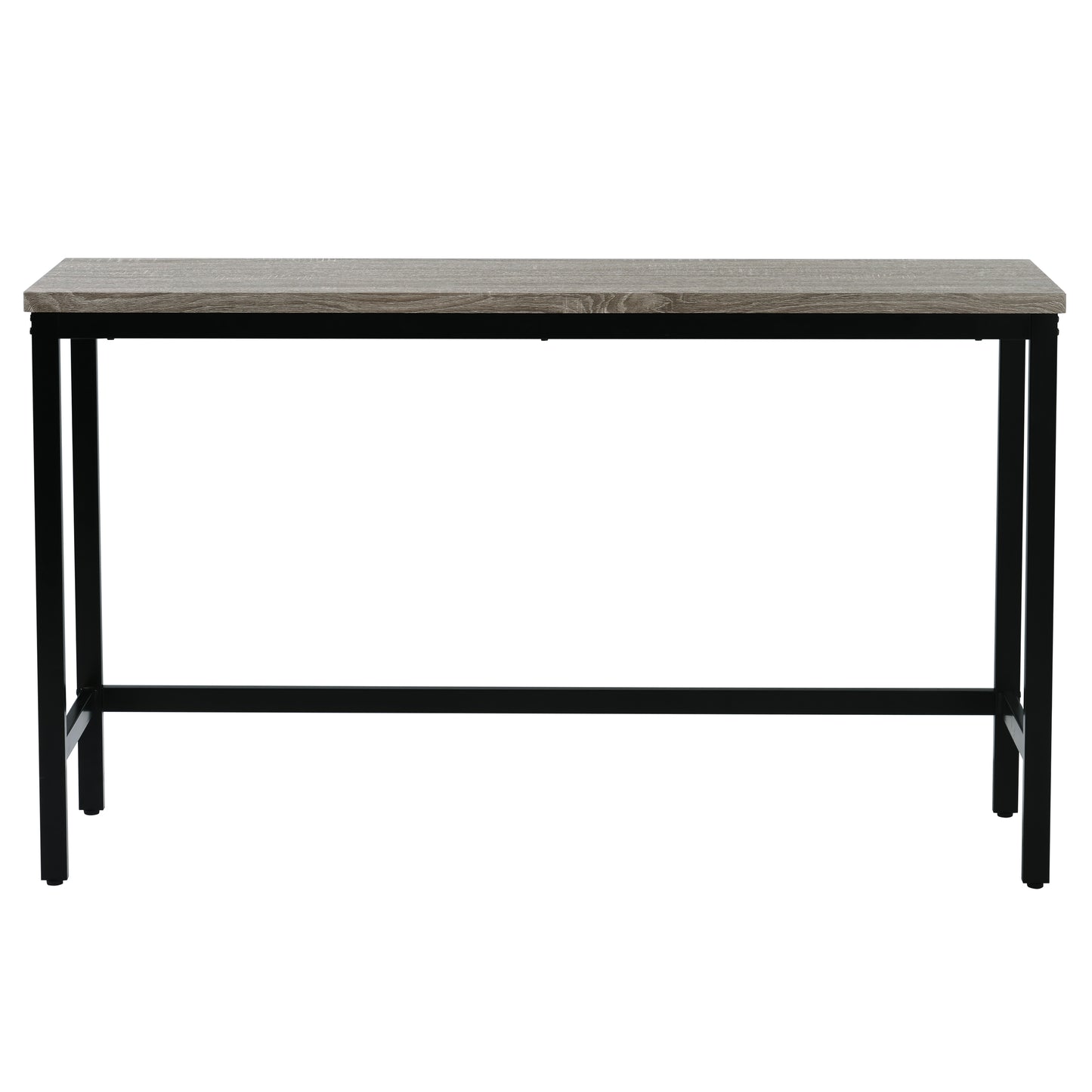 Juego de mesa de comedor extra larga de altura de mostrador TOPMAX con 3 taburetes, juego de cocina de pub en gris