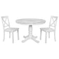 Orisfur 5 Pieces Dining Table and Chairs Set for 4 Persons Kitchen Room Solid Wood Table with 4 Chairs MDF + White + Solid Wood