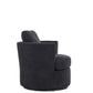 Rotating bucket chair living room comfortable circular sofa chair 360 degree rotating bucket chair armchair (black)