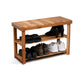 Acacia Wood Shoe Rack Bench Strong Weight Bearing Upto 200 LBS Best Ideas For Entryway Frontdoor Bathroom, Natural Color.