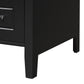 Bathroom Vanity with Sink, Bathroom Vanity Cabinet with Two Drawers and Door, Adjustable Shelf, Solid Wood and MDF, Black