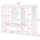 Open Wooden Open Shelf Bookcase Freestanding Display Storage Cabinet with 7 Cube Storage Spaces