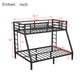 Metal Twin XL over Queen Bunk Bed for Teens and Adults,Space-Saving/Noise Reduced/No Box Spring Needed