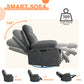 270 degree rotating electric lounge chair with Bluetooth speaker, LED light, telescopic foot pedal adjustable backrest DG