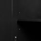 Tall Storage Cabinet with Two Drawers, Perfect for Bathrooms and Offices, Black Finish