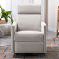 Modern Upholstered Rocker Nursery Chair Plush Seating Glider Swivel Recliner Chair Tan