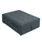 Four in one sofa bed, chair bed, multifunctional folding Ottoman bed with storage bag and USB port, dark blue