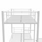 Heavy-duty Sturdy Meta Twin over Twin with Trundle Bunk Bed/l/ Noise Reduced/ Safety Guardrail/No Box Spring Needed,White