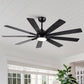 Mordern Farmhouse 62 In Black Ceiling Fan with Smart App and Remote Control